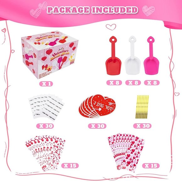 Valentines Shovel Gift Set (24pcs) - Picture 2 of 2